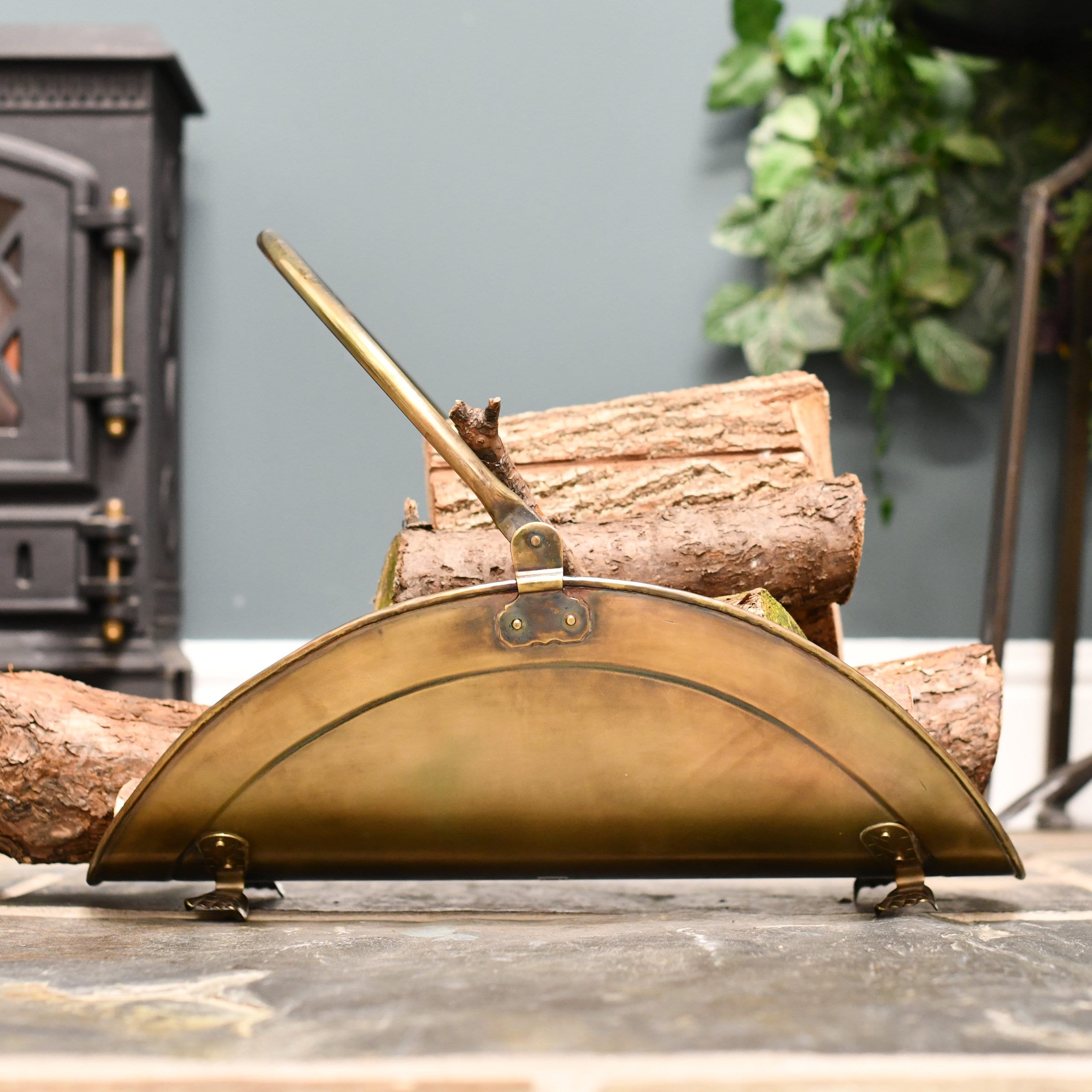 Handmade Iron Antique Style Log Holder Log Holder Antique Brass Firewood Storage Stylish Fireside Fireplace traditional Log Storage Etsy