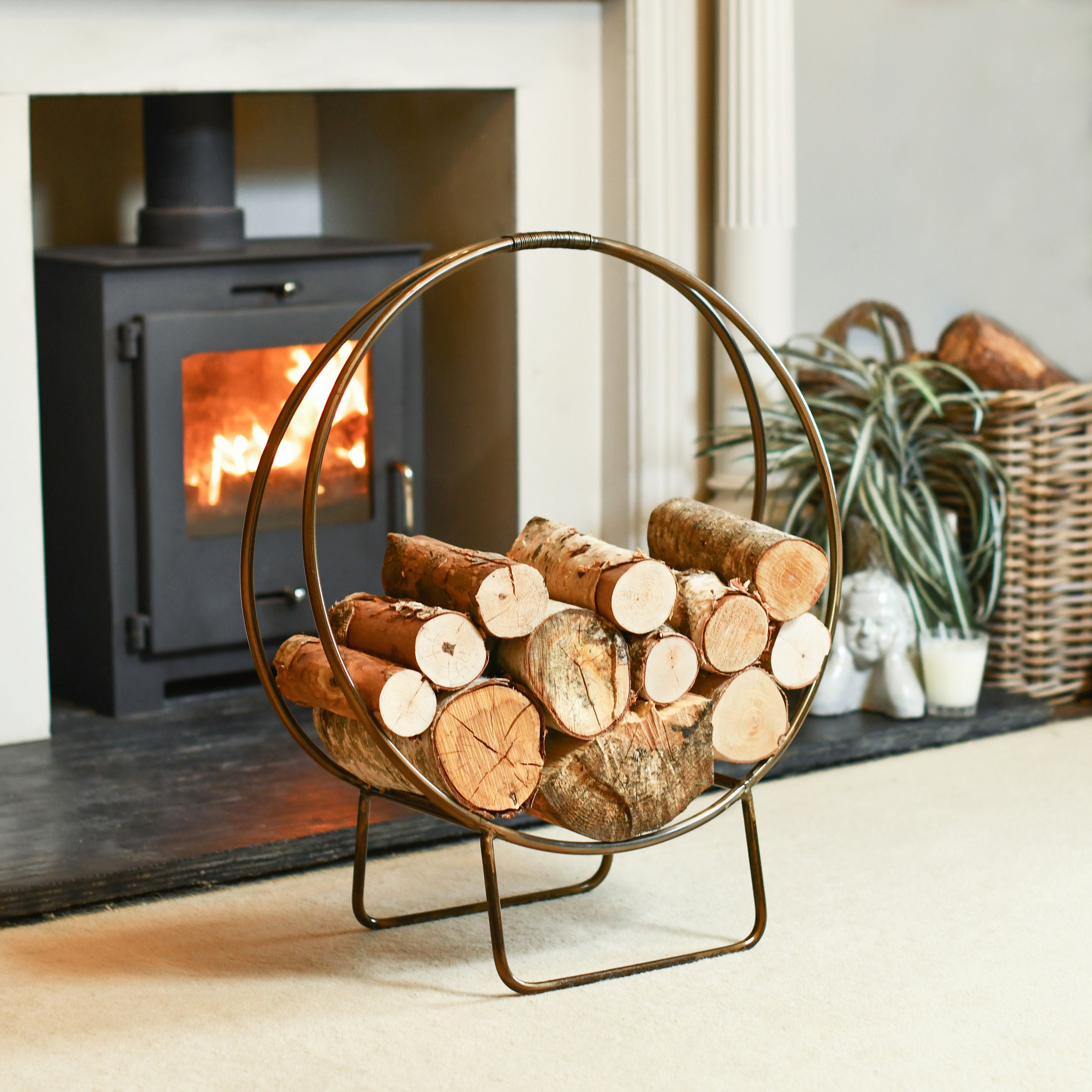 Fireplace Log Holder - Etsy UK