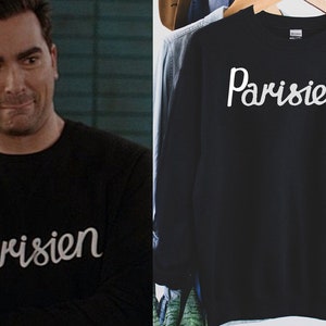 Parisien David Rose Sweatshirt, Dan Levy Fans TV Show Gift For Birthday, Ew David Sweatshirt