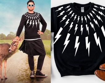 David Rose Inspired Lightning Bolt Sweatshirt, Schitt's Creek Fans Gift, David Rose Inspired Lighting Bolts