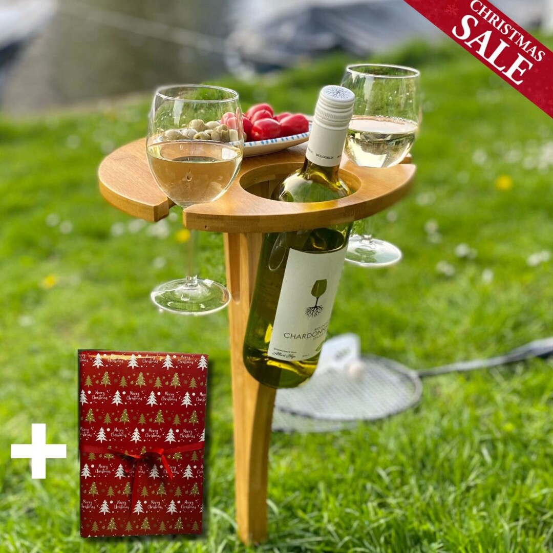 Wine Table Wine Lovers Gift Christmas Gift Camping Table Etsy UK