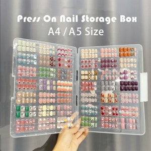 Plastic Transparent Press-on Nail Storage Box Large Capacity Thick Material  Storage Container - China Press-on Nail Storage Box and Thick Material  Organizer price