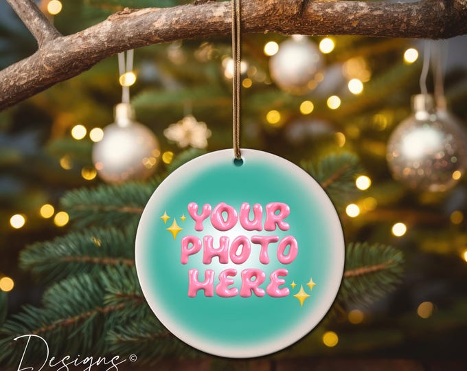 Custom Photo Christmas Ornament | Ceramic Keepsake Gift
