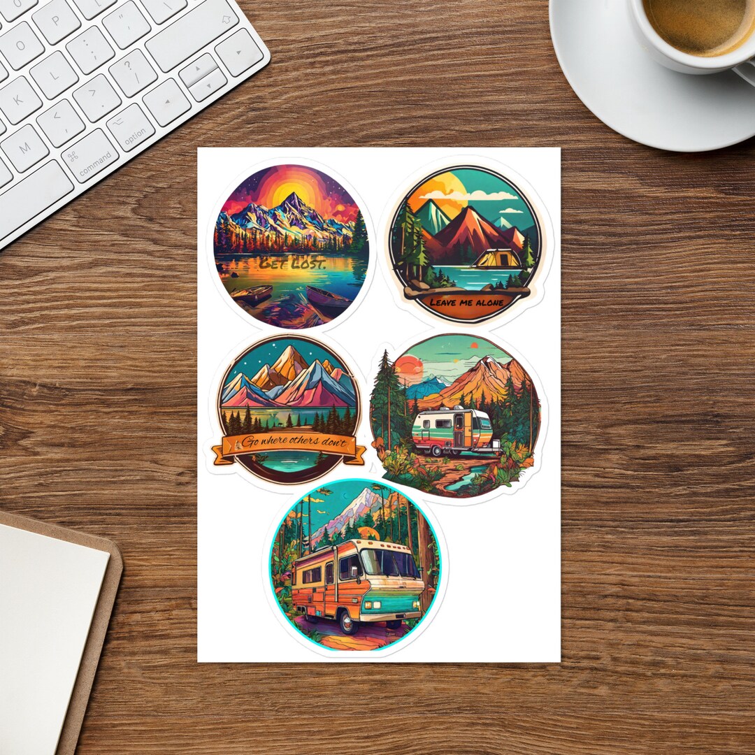Colorful Camping Series Sticker Sheet - Etsy