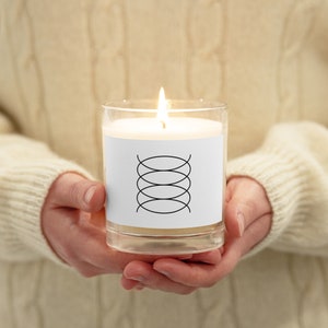 Glass Jar Soy Wax Candle Stylish Home Decor Unscented Soft Glow