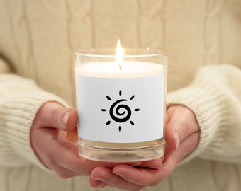 Glass Jar Soy Wax Candle, Unscented, Home Decor Home Living
