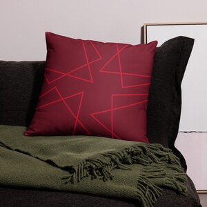 Pillow Modern Abstract Minimalist Design for Home & Living Spaces, Red Pattern 18x18, 20x12, 22x22