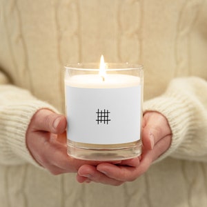 Glass Jar Soy Wax Candle, Unscented, Home Decor, Home & Living