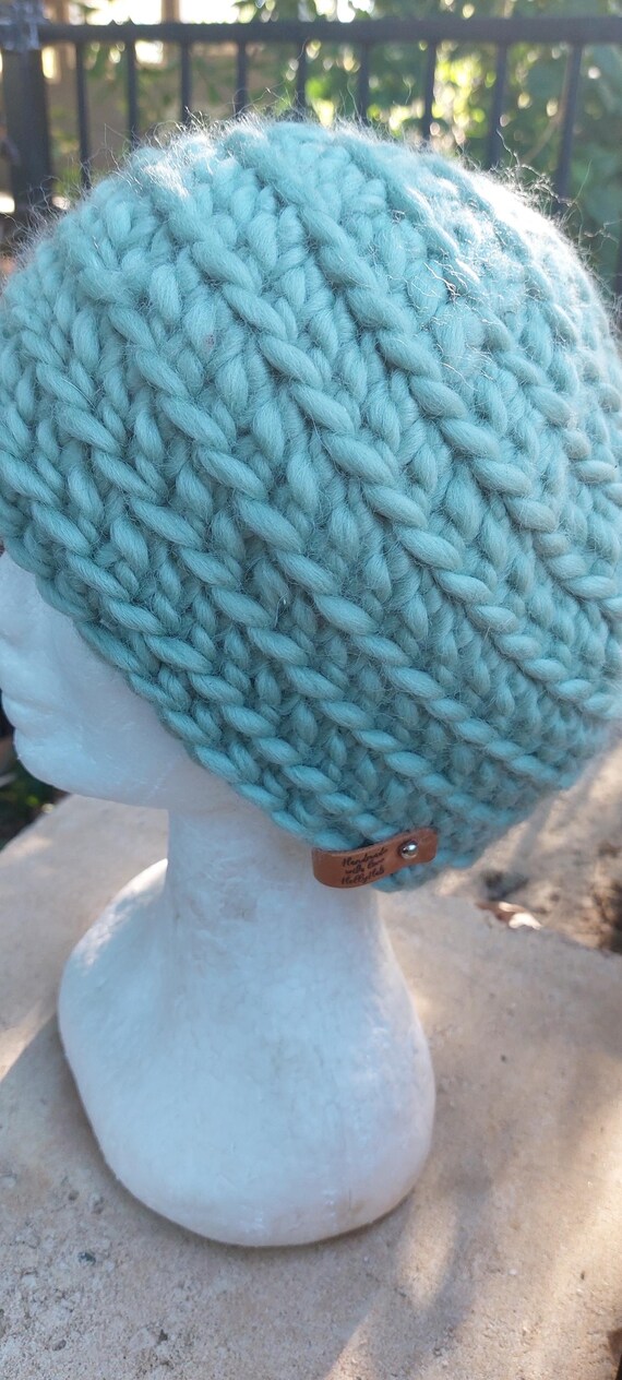 Handmade Crochet Chunky Wool Beanie Soft Thick Wool Crochet Beanie from Quebec - Manufique  main image 4