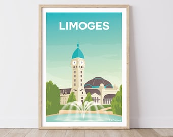 Reiseplakat &#39;Limoges - Gare des Bénédictins&#39; La Calima
