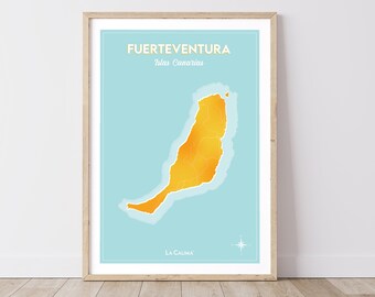Reiseplakat Fuerteventura Kanarische Inseln - Spanien