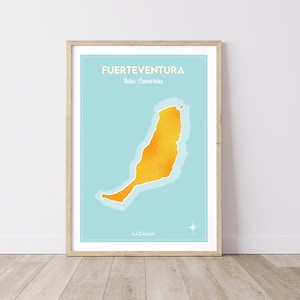 Affiche de voyage Fuerteventura Îles Canaries - Espagne