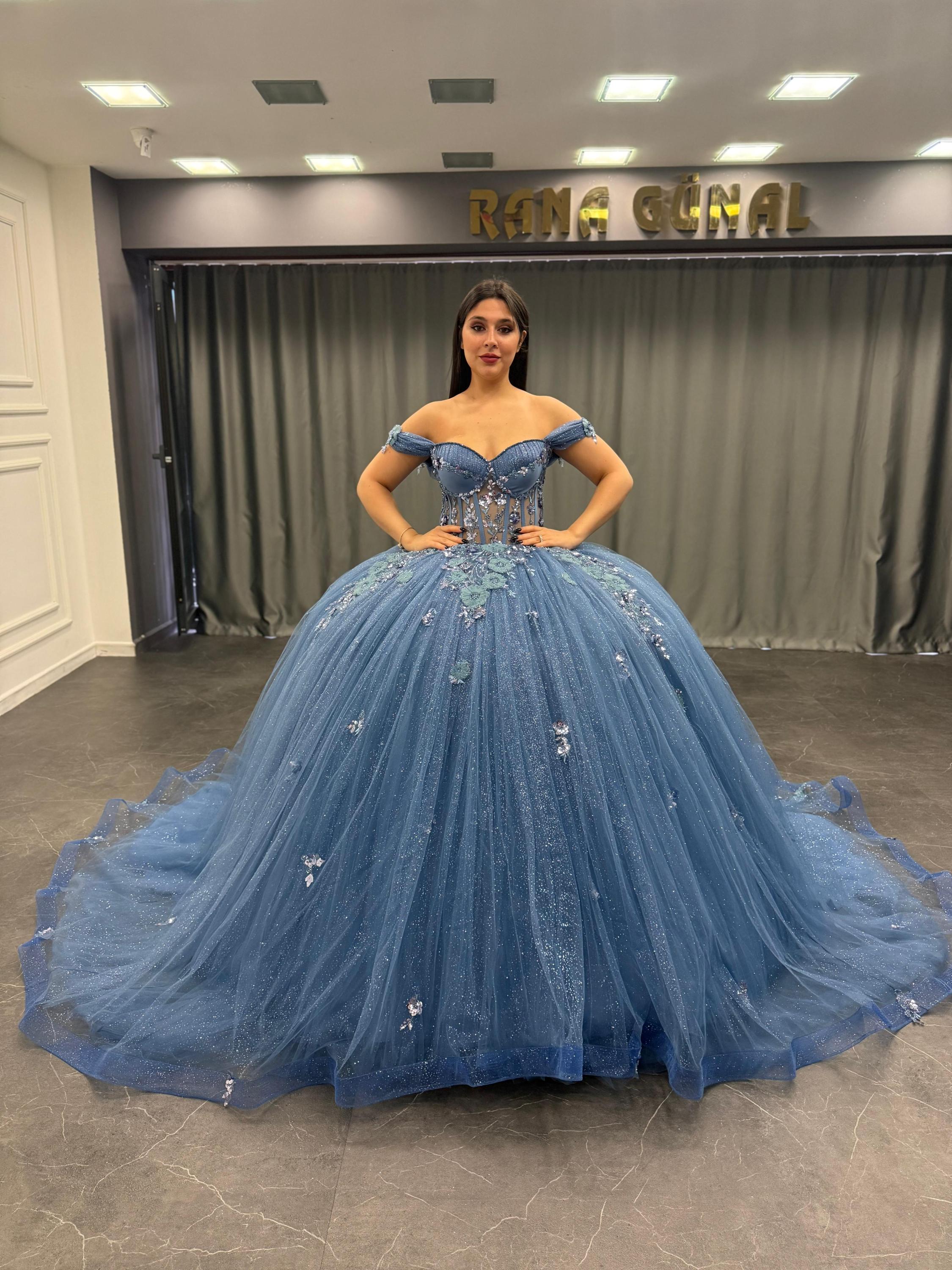 quinceanera dresses that are blue OSTTY