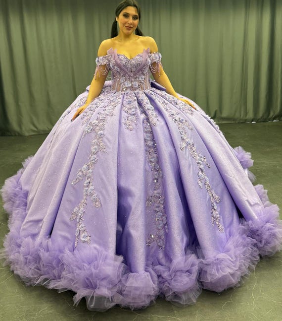 lilac wedding dress Gorgeous Strapless Mermaid Light Purple Tulle Appliques Wedding Dresse –  Dairy Bridal