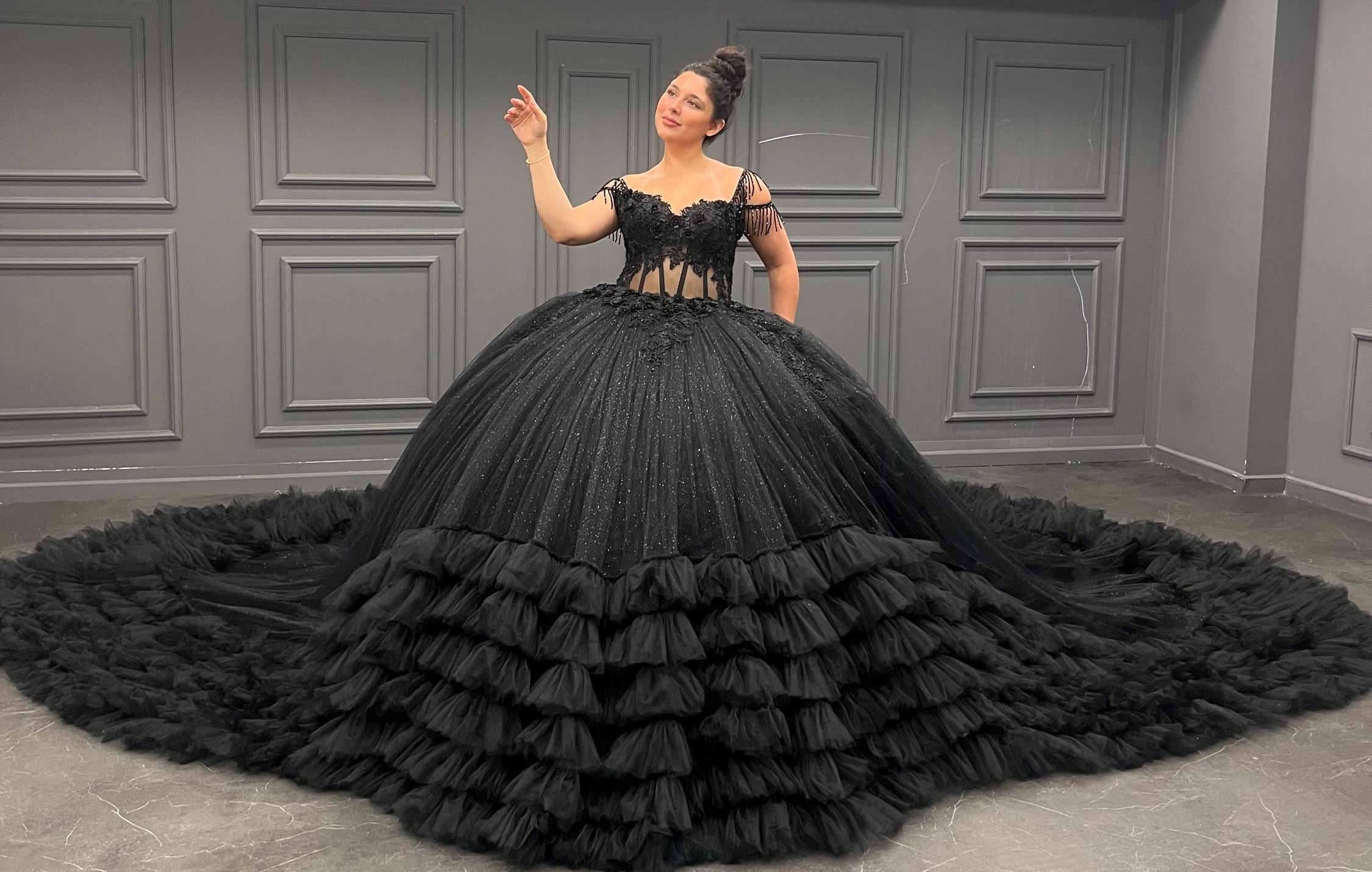 Black Quinceaera Dress, Black Wedding Dress - Etsy