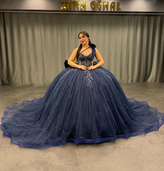 Blue Quinceaera Dress, Blue Wedding Dress - Etsy New Zealand