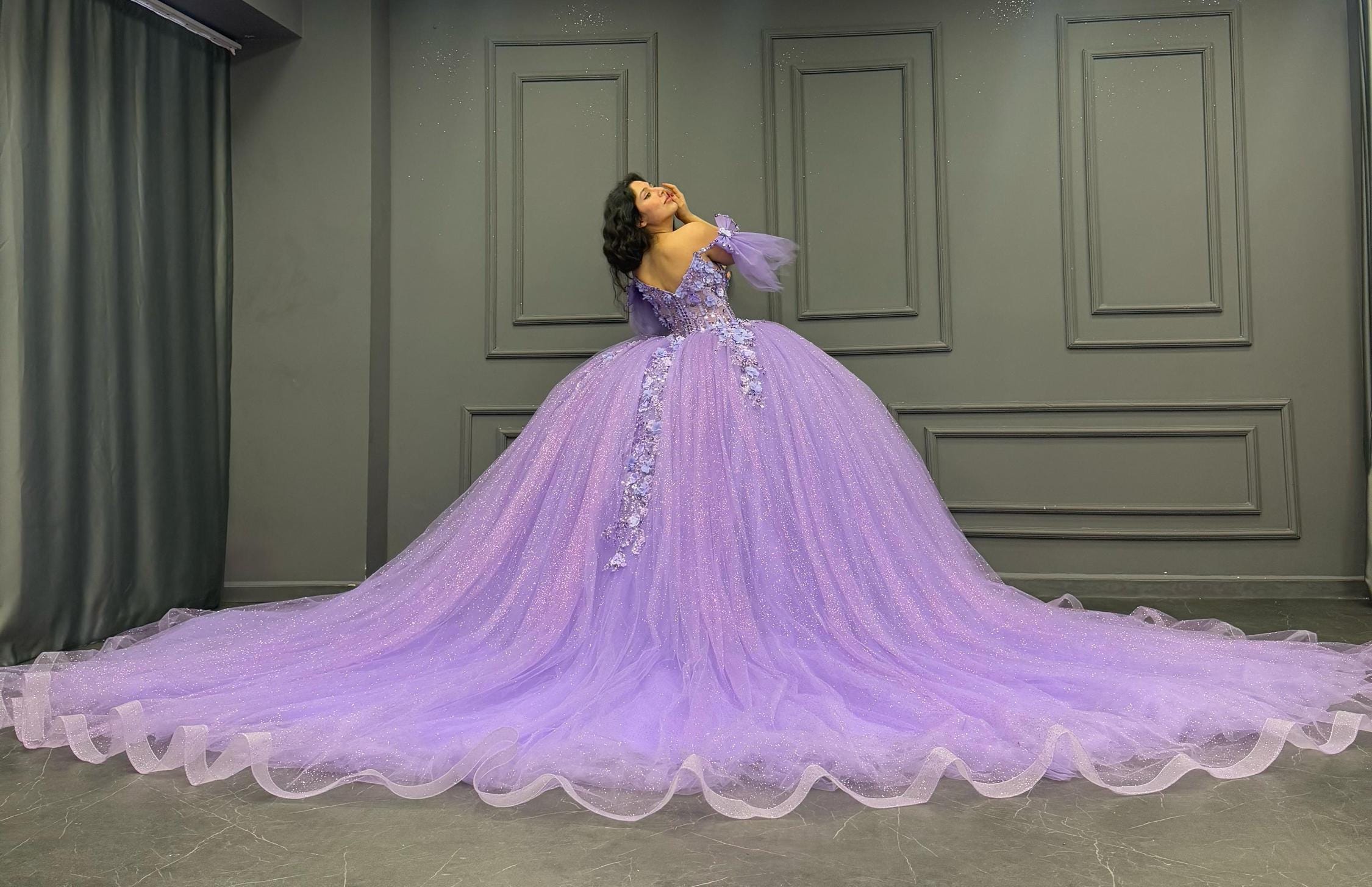 purple quinceanera dress Amarra 54254 Periwinkle Quinceaera Periwinkle / 00 The sleeveless sweetheart bodice and basque waistline create an elegant and flattering silhouette Lilac Sweetheart Sleeveless Quinceanera Dresses