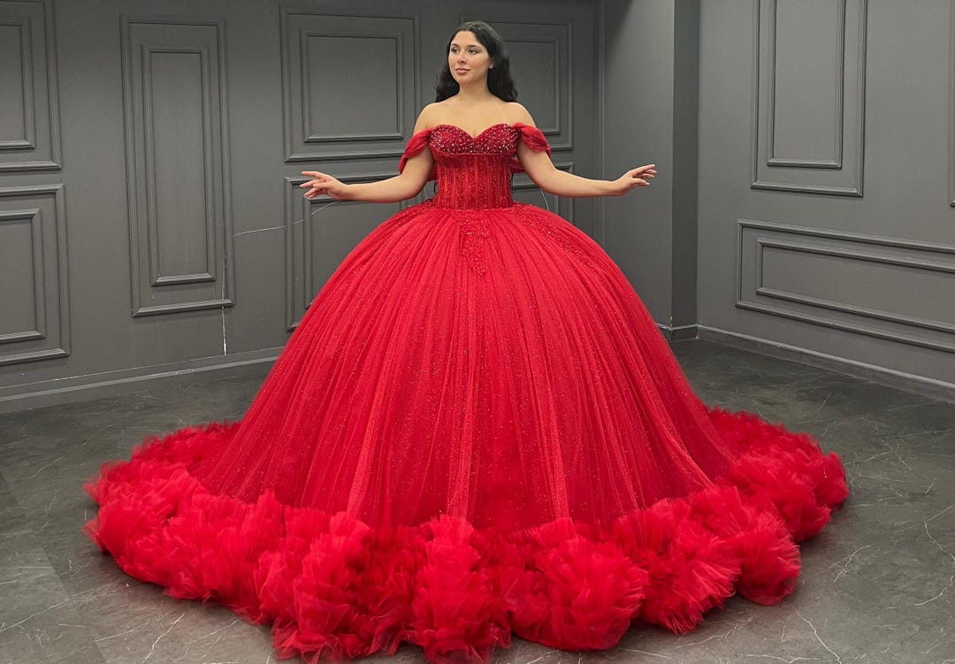 Dorado Vestidos Rojos De Quinceanera Vestidos De Quinceañera Color