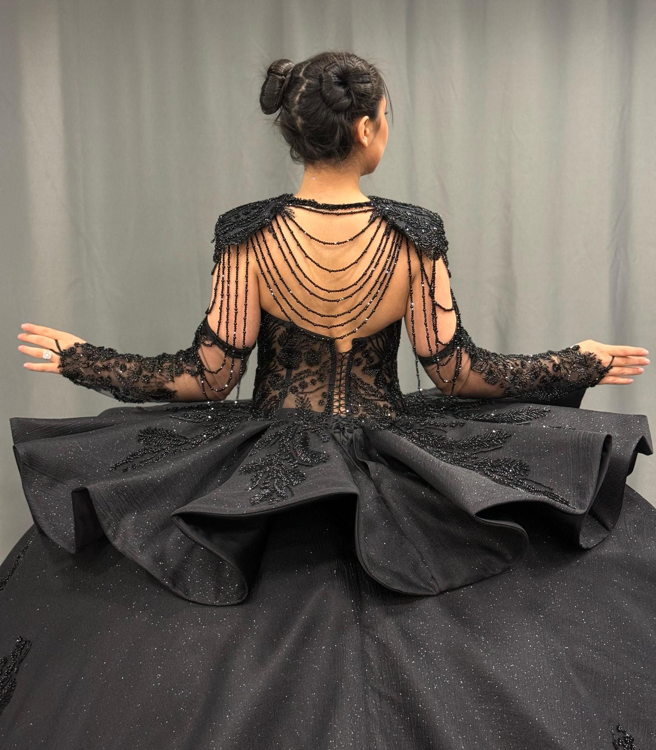 Black Quinceaera Dress, Black Wedding Dress - Etsy