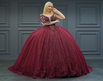 burgundy maroon quinceanera dresses Maroon Quince Dresses Puffy Maroon 15 Dresses Puffy Maroon 15 Dresses Burgundy Sequin Dresses