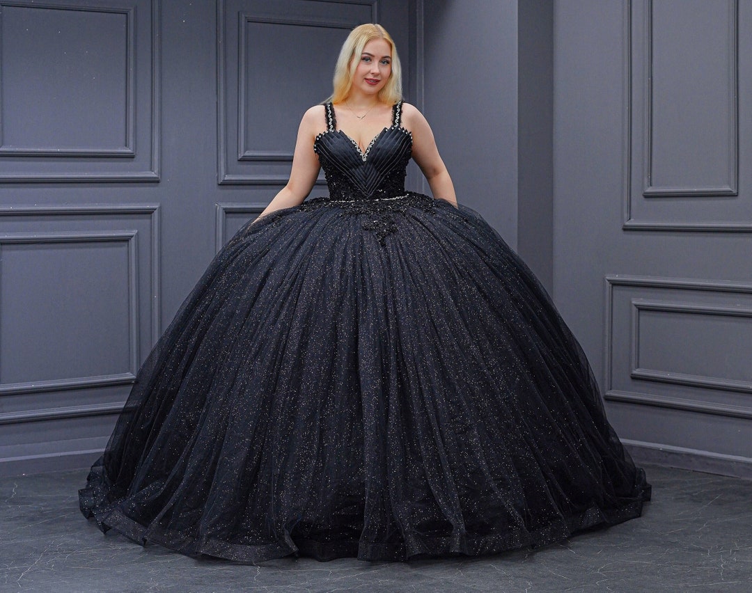 Black Wedding Dress Black Quinceanera Dress Black Bridal Gown Etsy