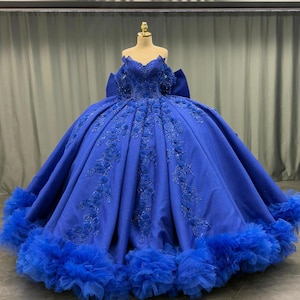 Vestido de quinceañera azul, vestido de fiesta con falda plisada