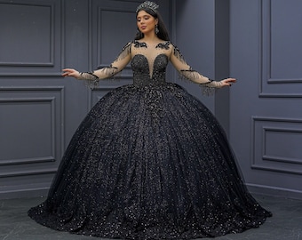 Quinceanera Dress, Black - Etsy