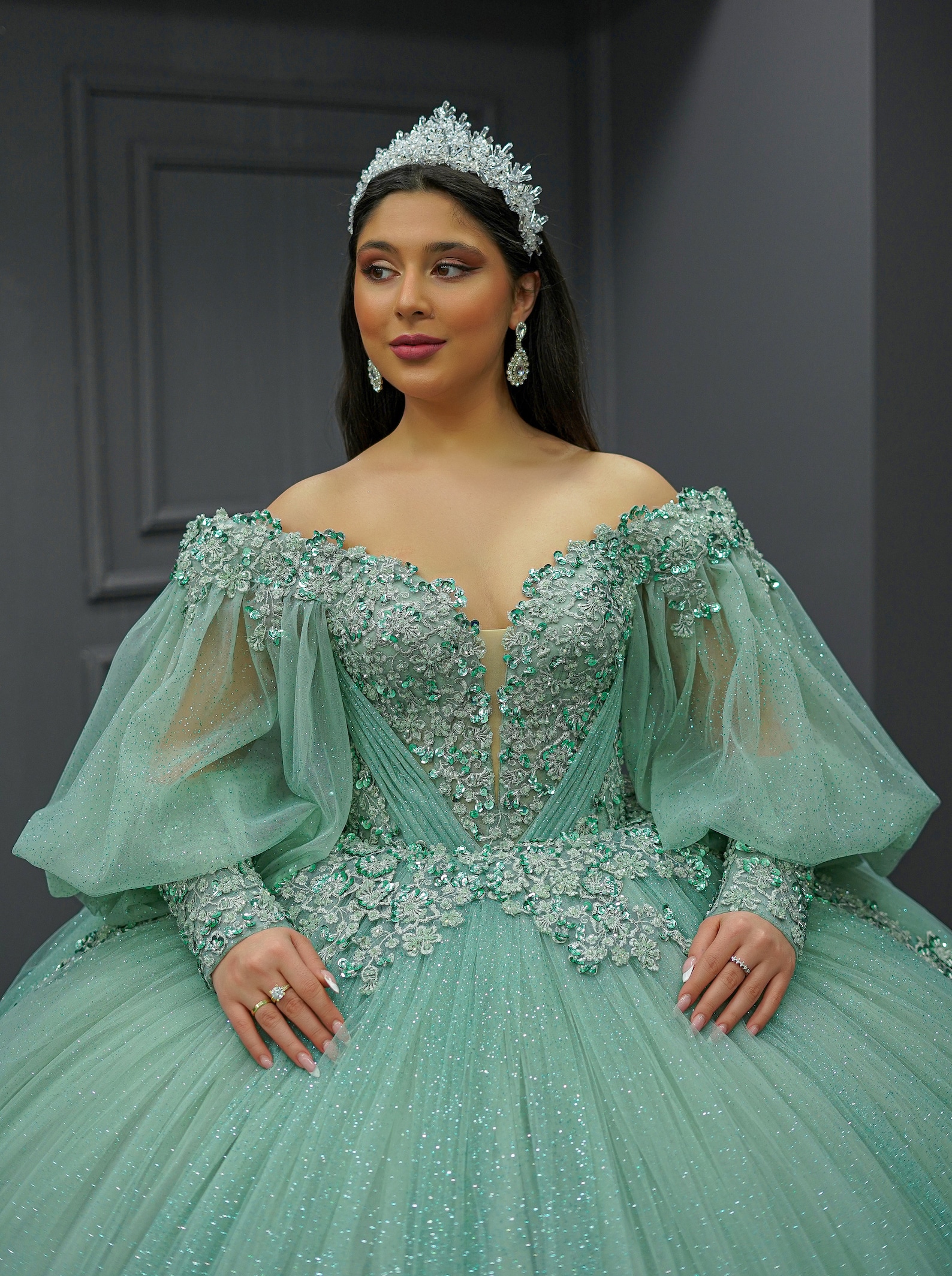 Green Wedding Dress, Green Quinceanera Dress, Green Bridal Gown - Etsy