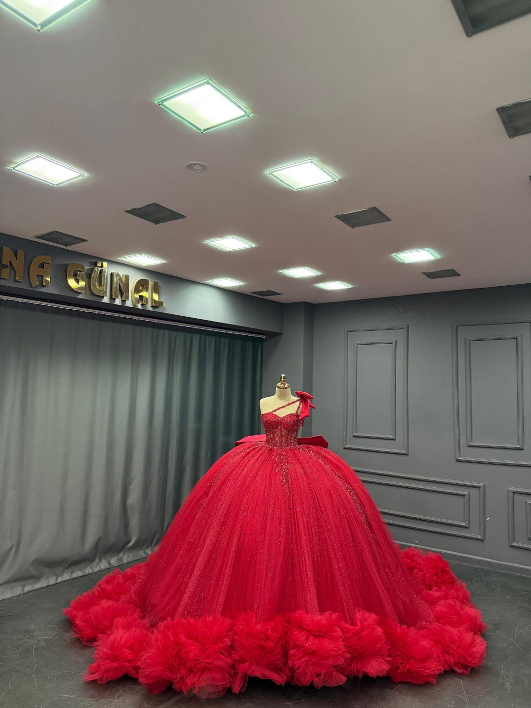 Red Quinceaera Dress, Wedding Gown - Etsy