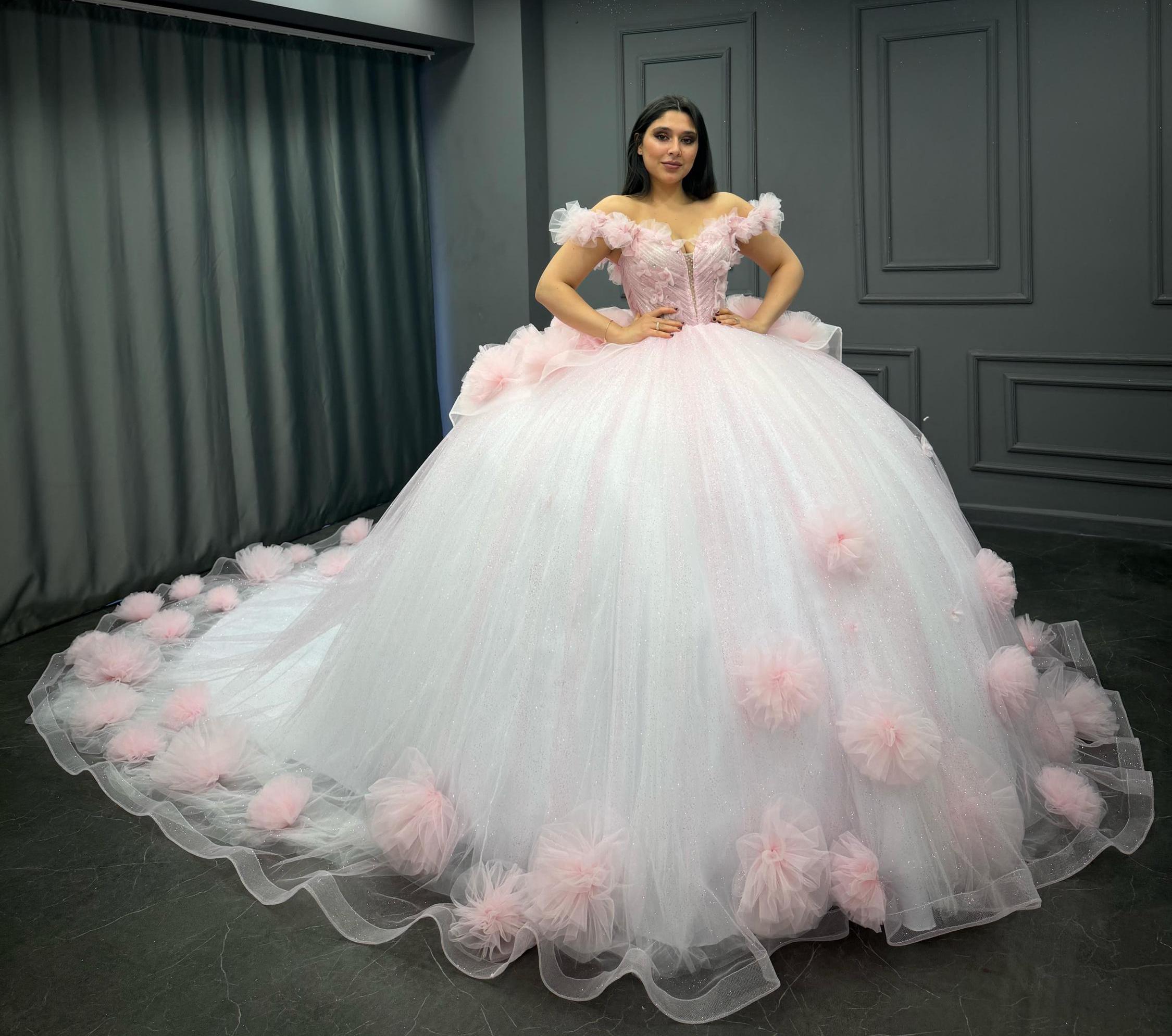 strapless open back dress Glitter Quinceaera Dress | Quinceaera Ballgown