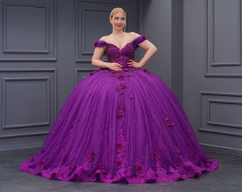 purple sparkly wedding dress 35 Swoon-worthy Purple Wedding Dress Designs We're Loving