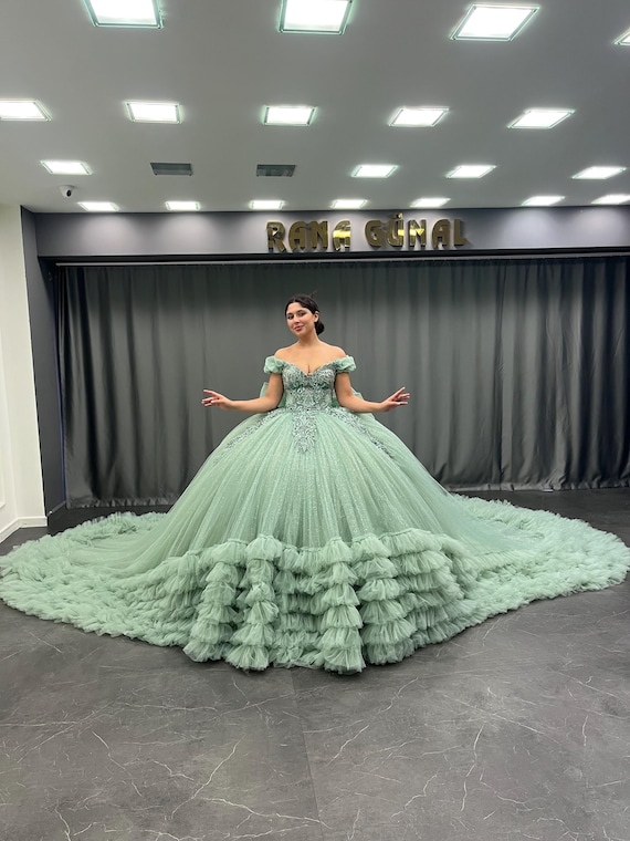 green emerald velvet dress Vintage Dark Green Sweetheart Tulle Appliques Quinceanera Dress Sweet 16  Ball Gown DP3709 main image 1