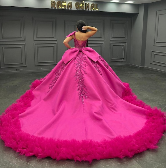 Pink Quinceaera Dress, Pink Wedding Dress - Etsy