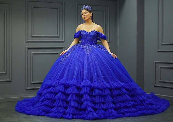 neon blue quinceanera dresses Quinceanera Dress 54324 By Amarra Turquoise/Gold / 000