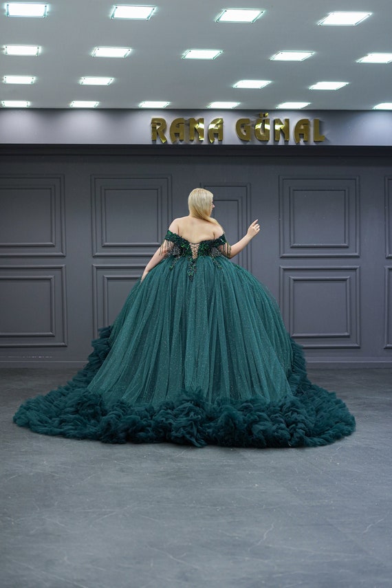 Green Quinceaera Dress, Green Wedding Dress - Etsy