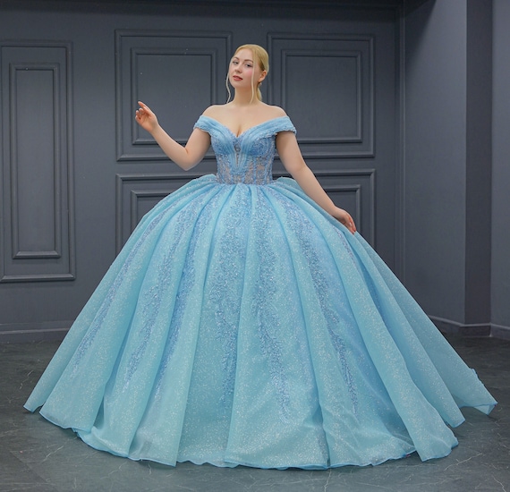princess polly baby blue dress Vizcaya Quinceanera 89460 Dress main image 1