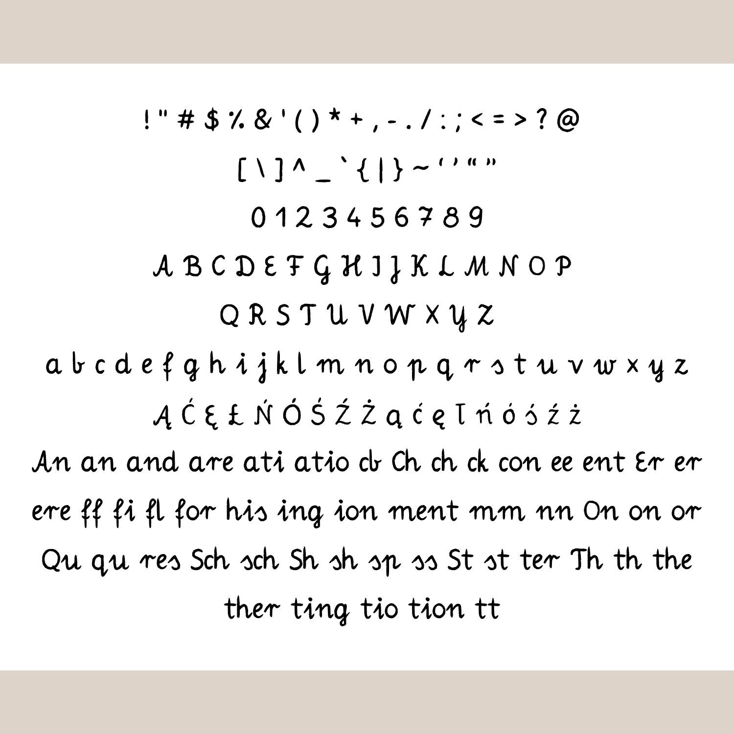 Polish School Handwriting Inspired Font - Playful, Fun Script for ...