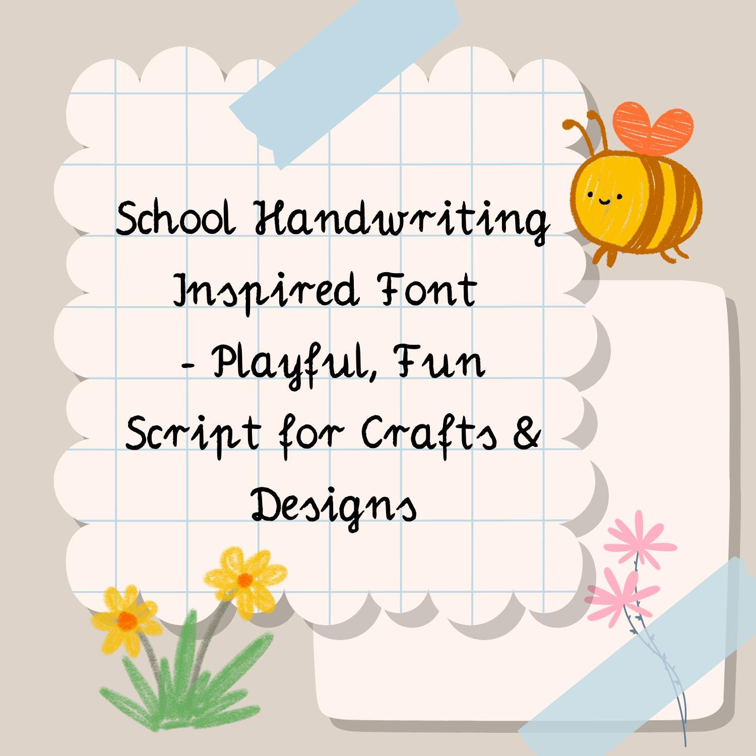 Polish School Handwriting Inspired Font - Playful, Fun Script for ...
