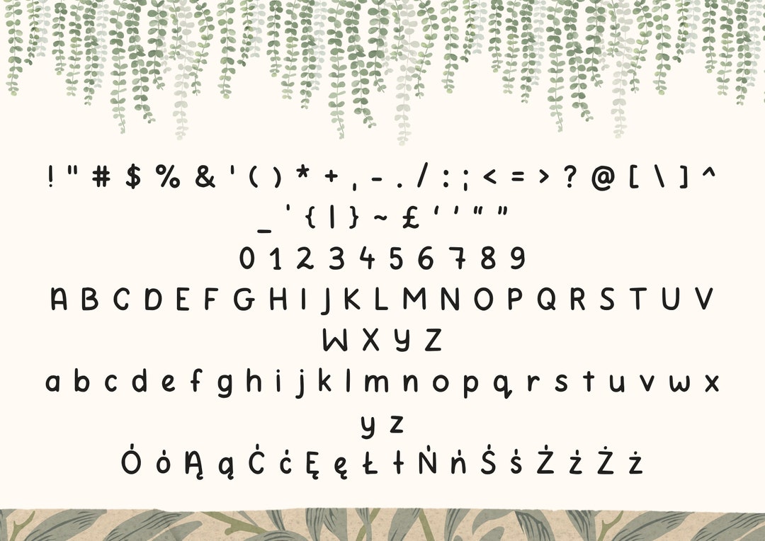 My Font Regular in Polish - Etsy