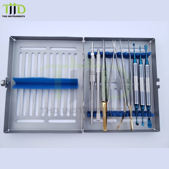 Dental Micro Oral Surgery Instruments Kit 10 Pcs With Cassette Etsy