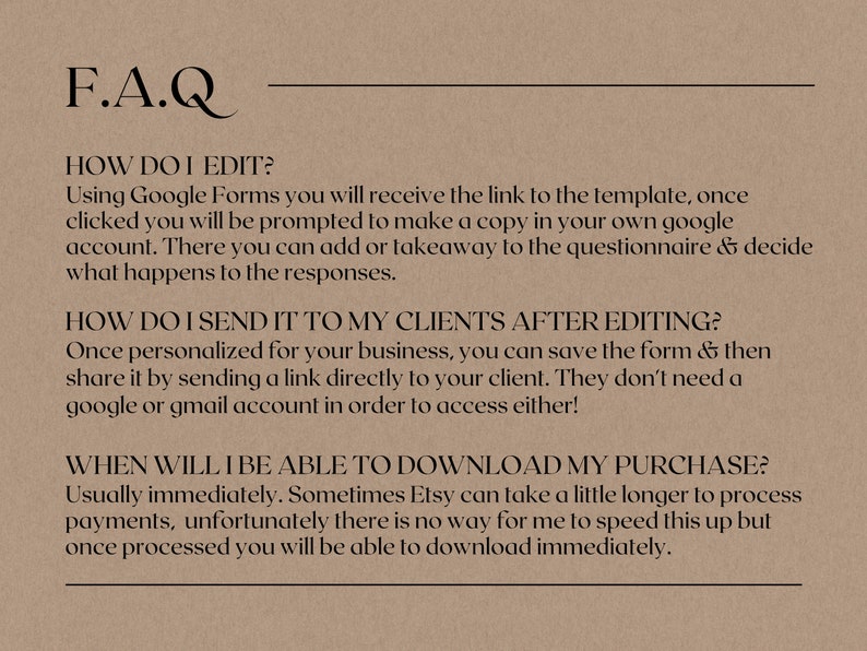 Editable Brand Strategy Questionnaire Brand Design Etsy