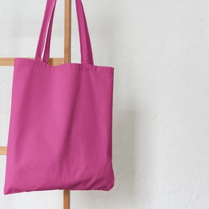 Pink Blank Cotton Tote Bag | Plain Hot Pink Bags in Australia | Teacher Library Bag | Arts Crafts Printing