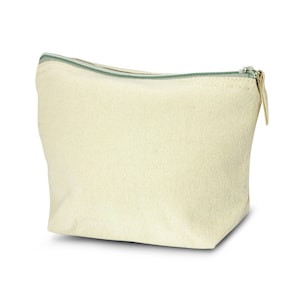 Natural Blank Cotton Cosmetic Bag | Plain Bags in Australia | Canvas Zipper Bag | Pencilcase Makeup