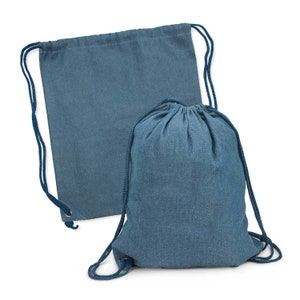 Denim Blank Drawstring Backpack  | Plain Bags in Australia | Denim Bag | Arts Crafts Printing
