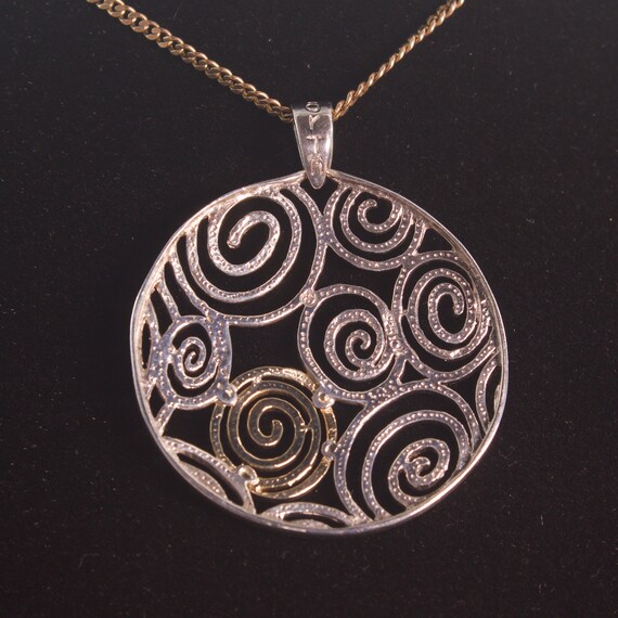 Solid Sterling Silver and Solid 10k Gold Large Sp… - image 4