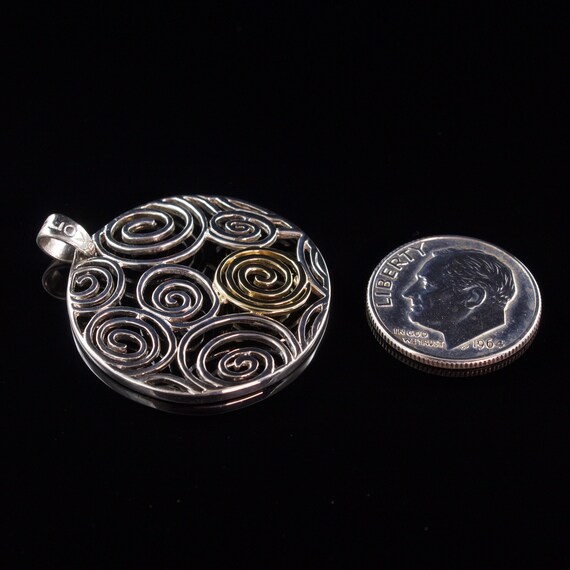 Solid Sterling Silver and Solid 10k Gold Large Sp… - image 5