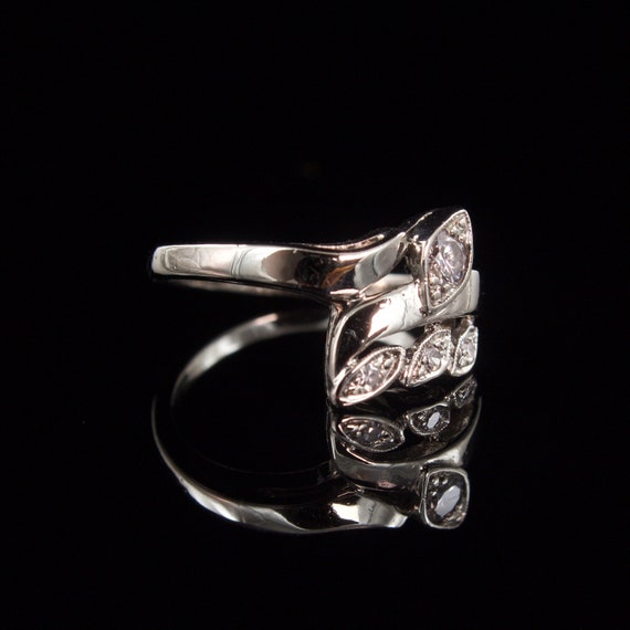 Size 6 Solid 10k White Gold and Diamond Ring - image 1