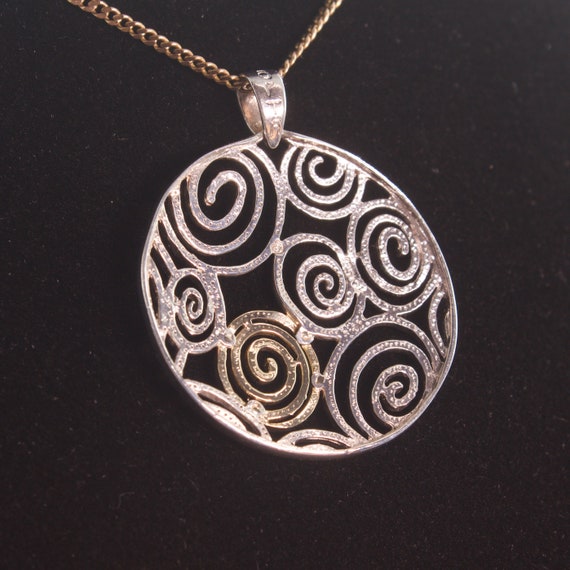 Solid Sterling Silver and Solid 10k Gold Large Sp… - image 3