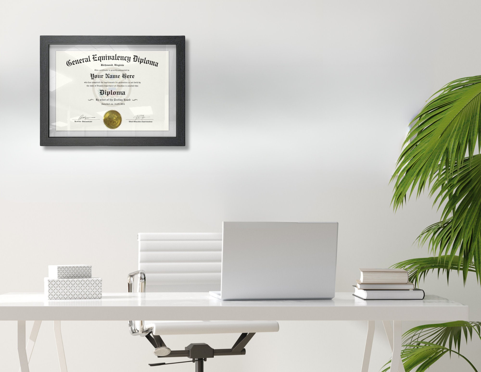 Graduation Diploma Template Editable and Printable in Canva Highschool ...