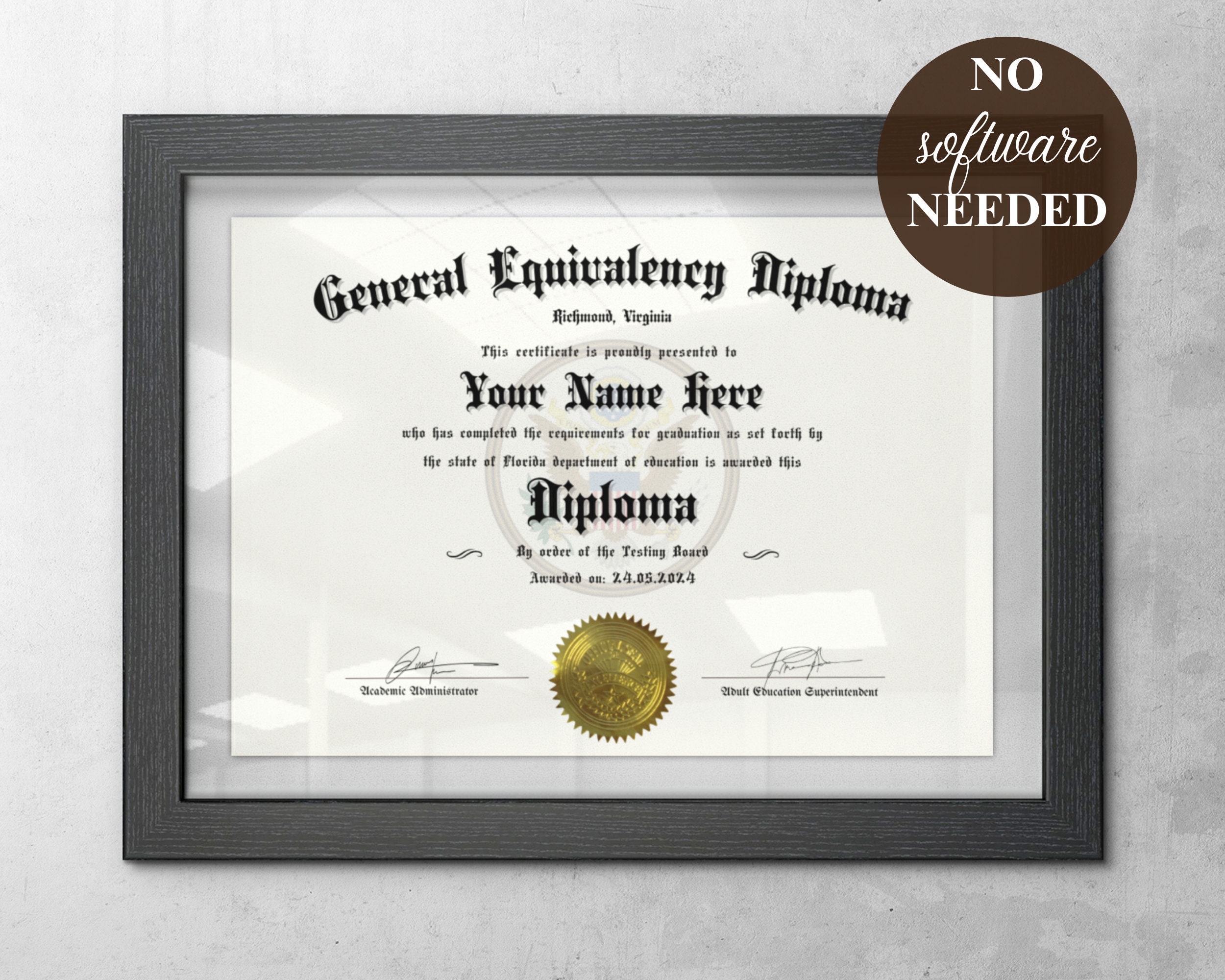 Custom High School Diploma Template Editable and Printable in Canva